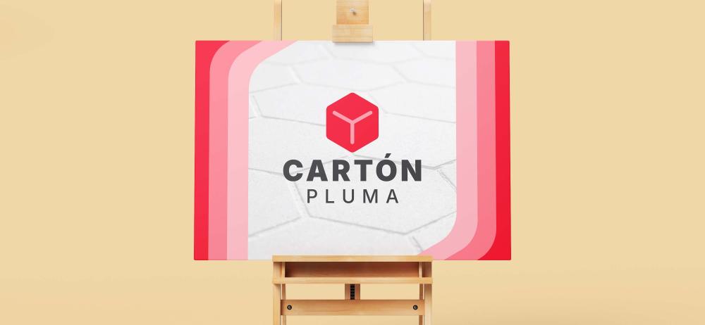 cartón pluma blanco YUPrint montado en caballete de madera