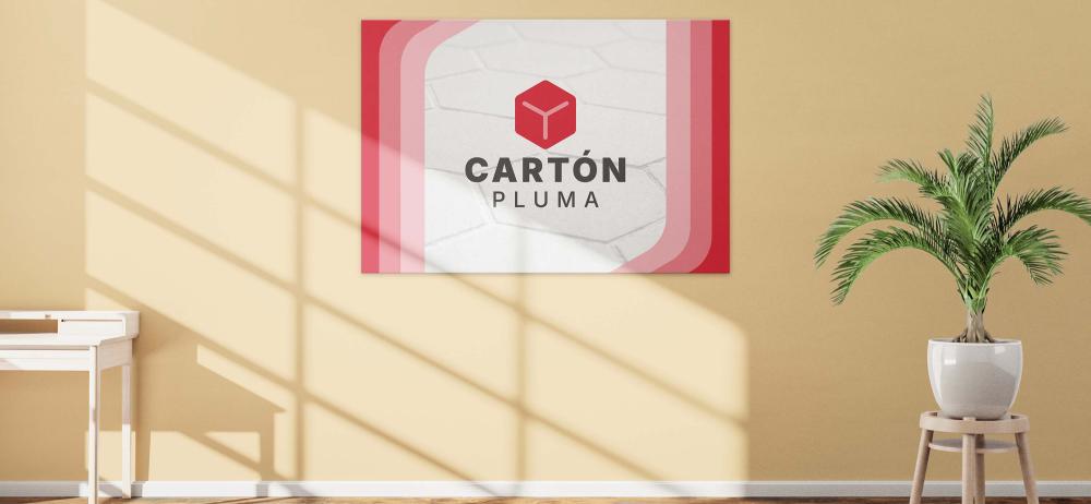 cartón pluma impreso YUPrint colgado en pared de interior moderno