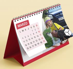 Calendario de sobremesa personalizado con foto infantil y diseño de marzo, impresión profesional para escritorio