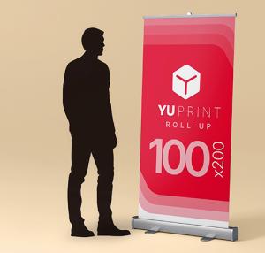 roll up publicitario 100x200 cm impreso en alta calidad por YuPrint para exhibiciones y eventos