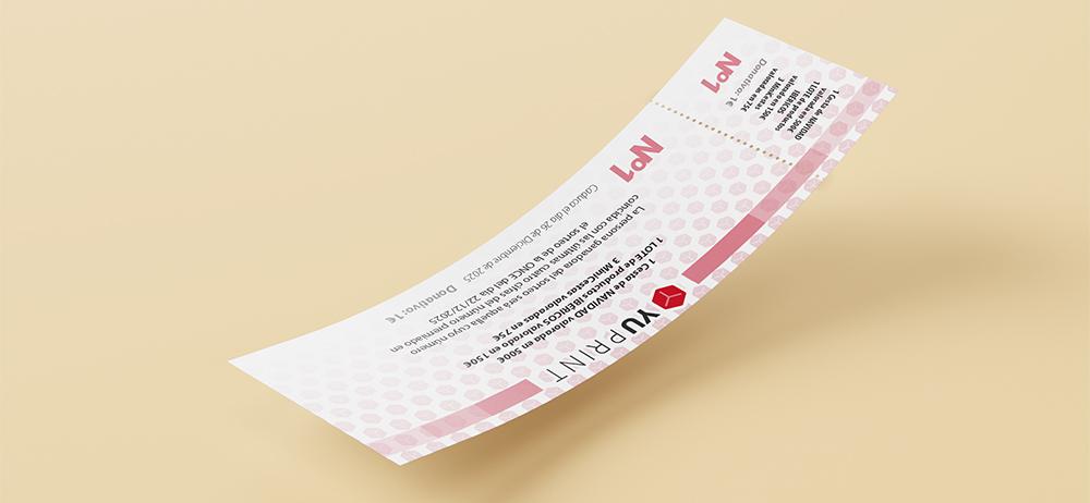 Diseño de talonario de rifas personalizado con numeración clara y estética profesional YUPrint.