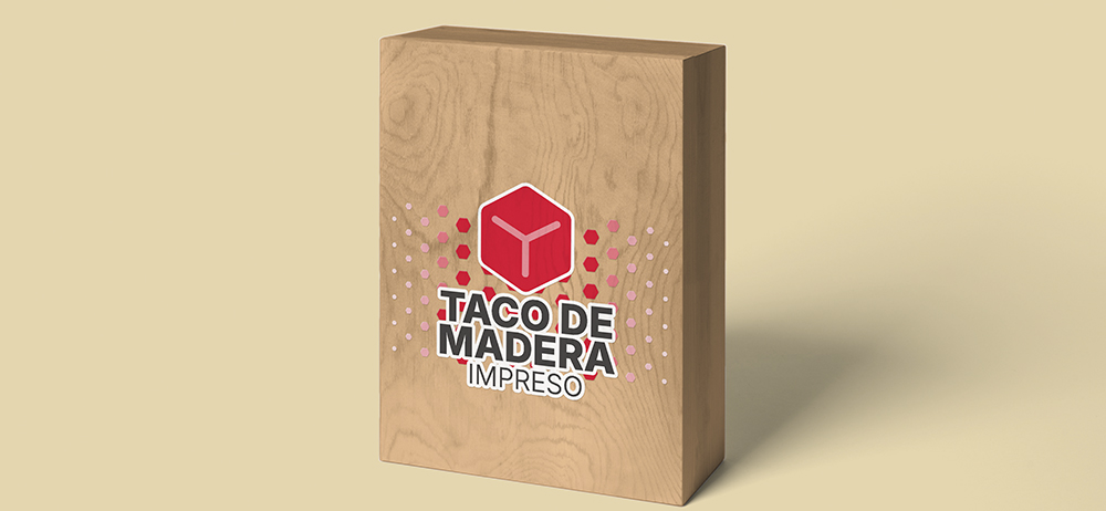 Taco de madera impreso personalizado para decoración y regalos corporativos