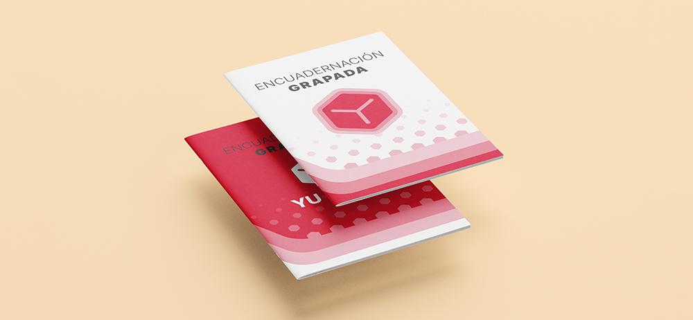 Catálogos y folletos con encuadernación grapada, impresos a todo color con acabado profesional